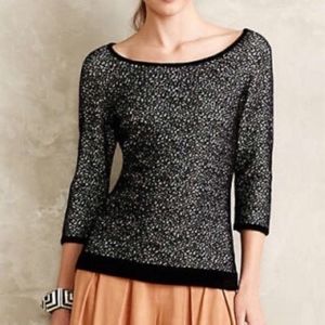 Anthropologie Chenille Jacquard Pullover
